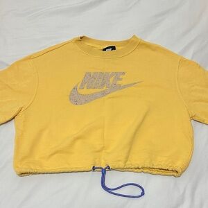 Nike Mustard Yellow Cropped Top (size S)